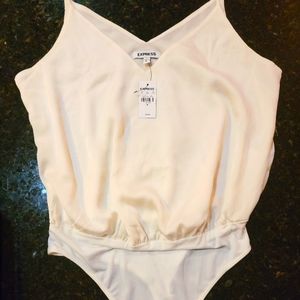 Satin Cream Color Cami Body Suite G-String